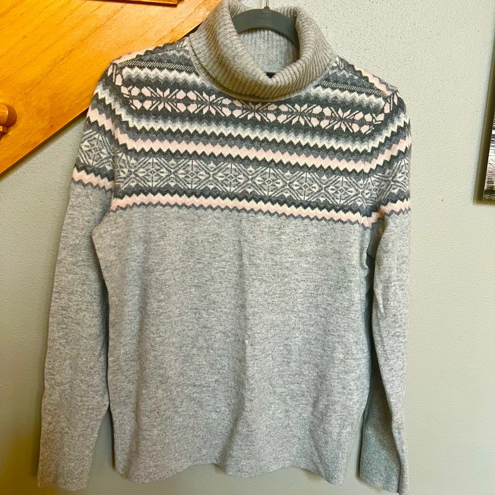 Lands End cashmere turtleneck sweater